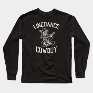 Linedance Cowboy Western Rodeo Skeleton Dancer Long Sleeve T-Shirt